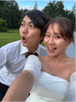 新郎新婦のツーショット